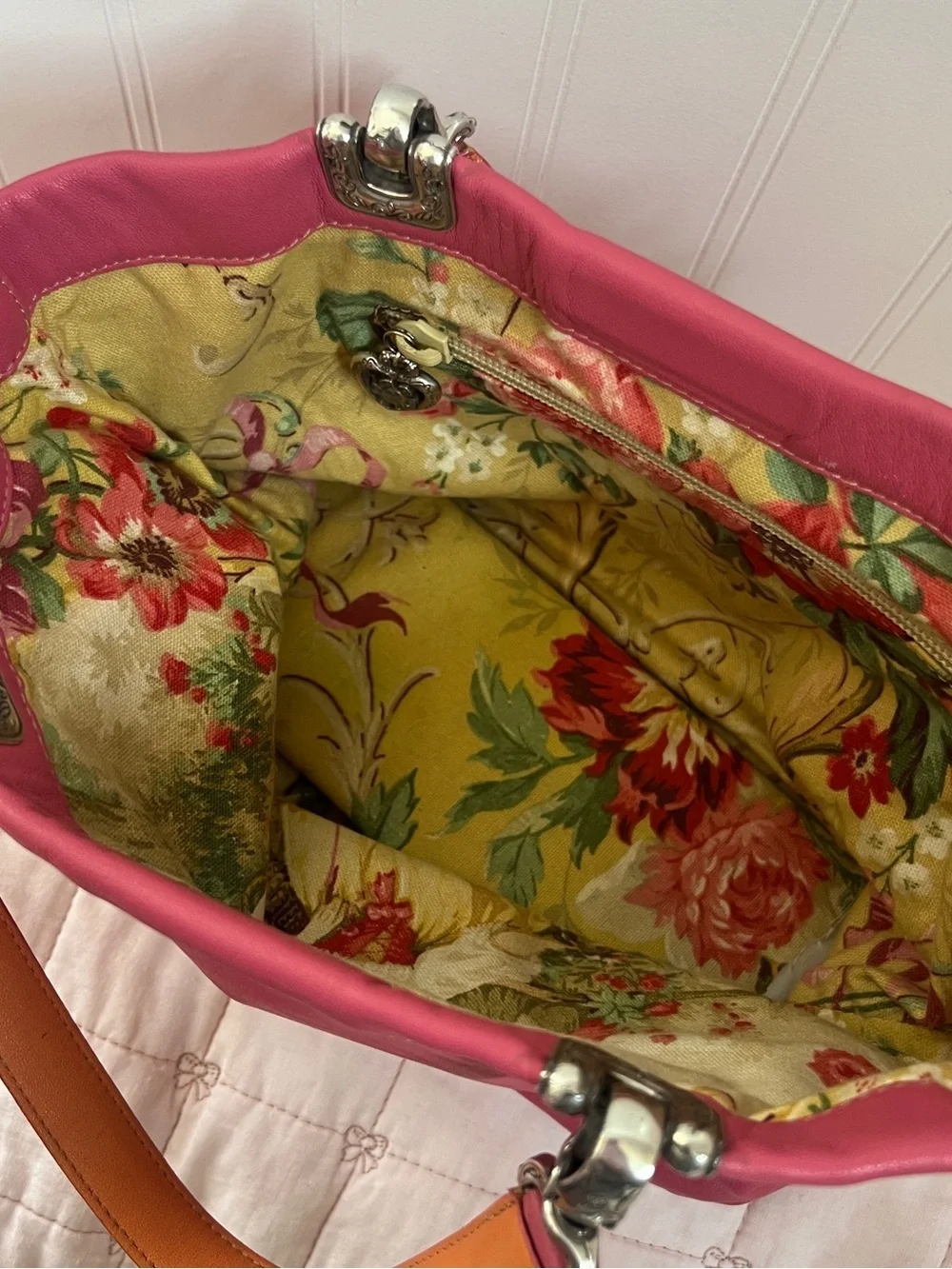 Vintage Brighton Jodi Reversible Heart & Tapestry Tote Bag